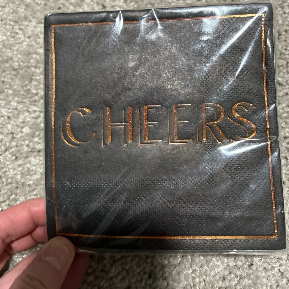 CBE 40ct Beverage Napkin CHEERS 5’x5’